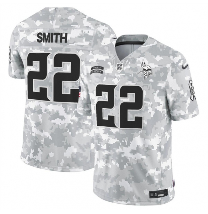 Men's Minnesota Vikings #22 Harrison Smith 2024 F.U.S.E Arctic Camo Salute To Service Limited Stitched Football Jersey