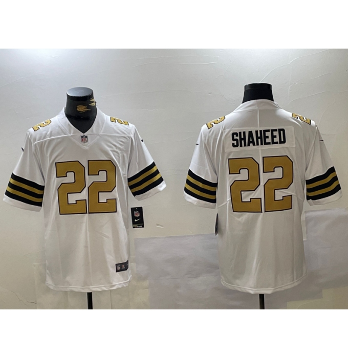 Men's New Orleans Saints #22 Rashid Shaheed Limited White Vapor Stitched Jersey