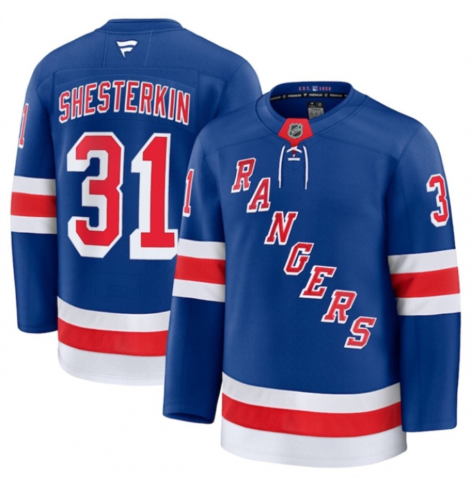 Men's New York Rangers #31 Igor Shesterkin Royal 2024-25 Home Stitched Hockey Jersey