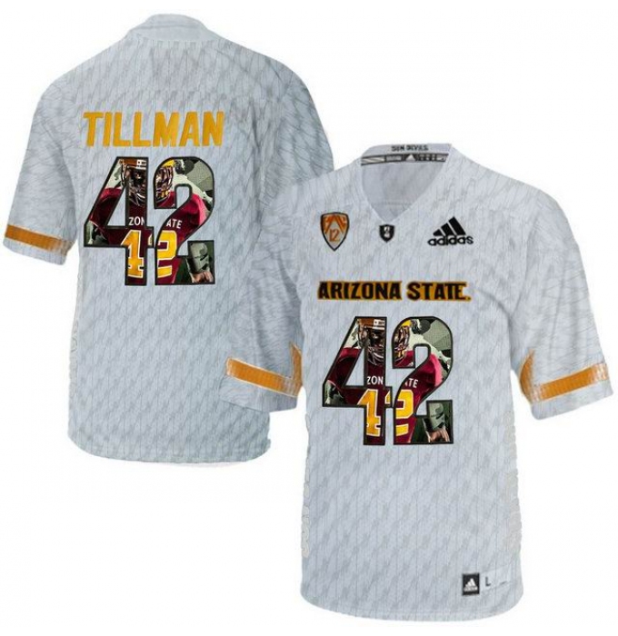 Arizona State Sun Devils #42 Pat Tillman Ice Team Logo Print College Football Jersey