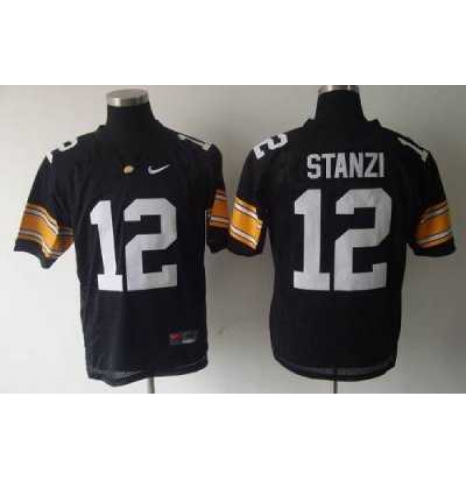 Hawkeyes #12 Stanzi Black Embroidered NCAA Jersey