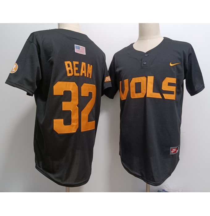 Men's Tennessee Volunteers #32 Drew Beam Black Pullover Cooperstown Stitched Nike Jersey