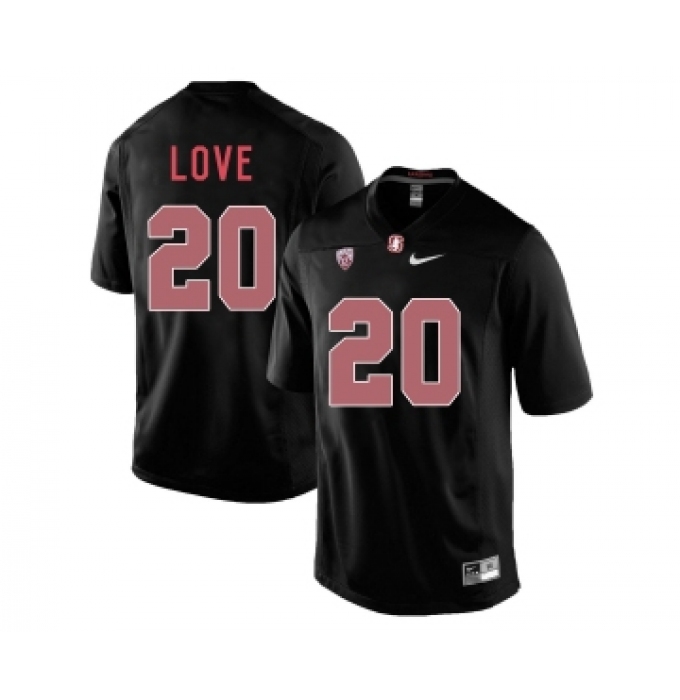 Stanford Cardinal 20 Bryce Love Blackout College Football Jersey