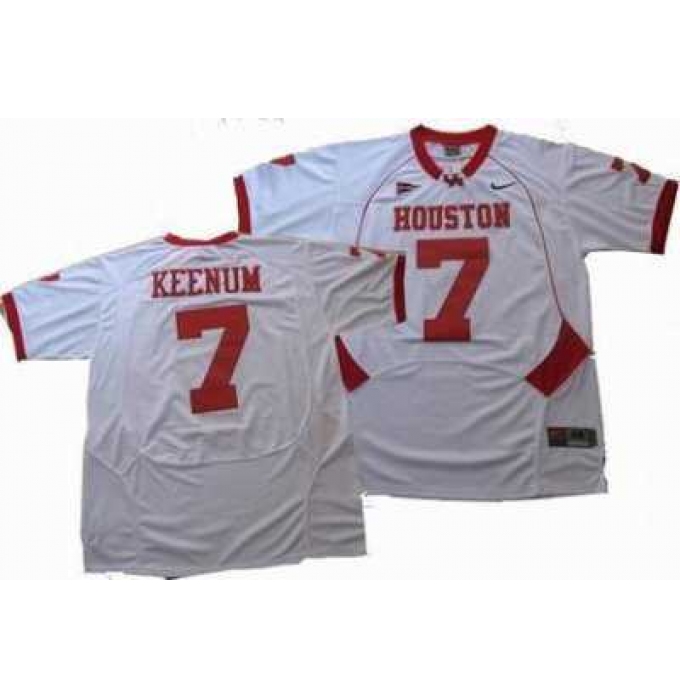 NCAA Houston Cougars #7 KEENUM white jerseys