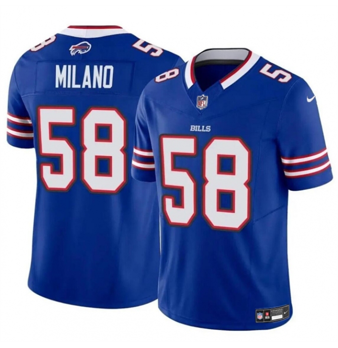 Men's Buffalo Bills #58 Matt Milano Royal 2024 F.U.S.E. Vapor Untouchable Limited Stitched Football Jersey