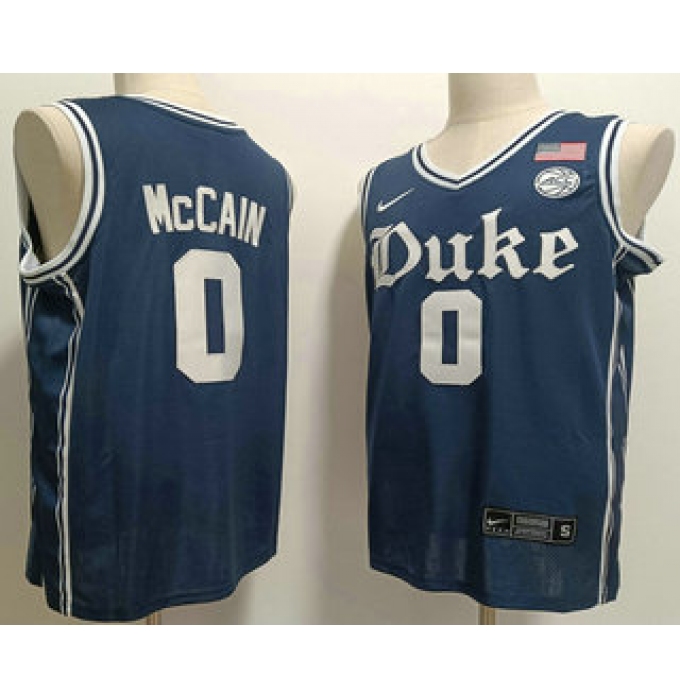 Men's Duke Blue Devils #0 Jared McCAIN Navy College Basketball Jersey