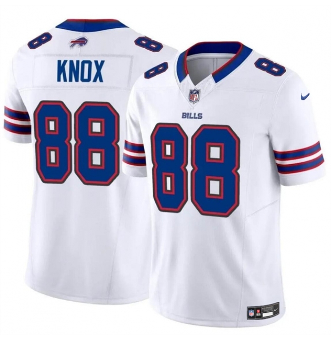 Men's Buffalo Bills #88 Dawson Knox White 2024 F.U.S.E. Vapor Untouchable Limited Stitched Football Jersey