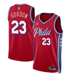 Men's Philadelphia 76ers #23 Eric Gordon Red Statement Edition Stitched Jersey