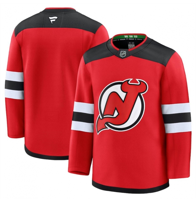 Men's New Jersey Devils Blank Red 2024-25 Home Stitched Hockey Jersey