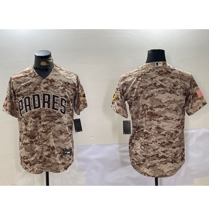 Men's San Diego Padres Blank Camo Cool Base Stitched Jersey