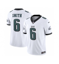 Men's Philadelphia Eagles #6 DeVonta Smith White 2023 F.U.S.E. Vapor Untouchable Limited Stitched Football Jersey