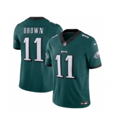 Men's Philadelphia Eagles #11 A.J. Brown Green 2023 F.U.S.E. Vapor Untouchable Limited Stitched Football Jersey