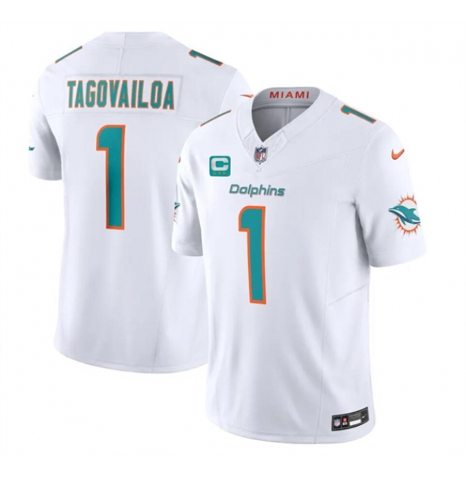 Men's Miami Dolphins #10 Tyreek Hill White F.U.S.E With 3-Star C Vapor Limited Stitched Football Jersey