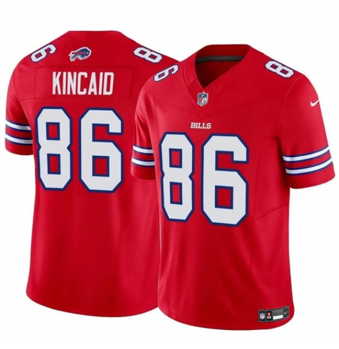 Men's Buffalo Bills #86 Dalton Kincaid Red 2024 F.U.S.E. Vapor Untouchable Limited Stitched Football Jersey