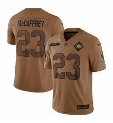 Men's San Francisco 49ers #23 Christian McCaffrey Nike Brown 2023 Salute To Service Limited Jersey