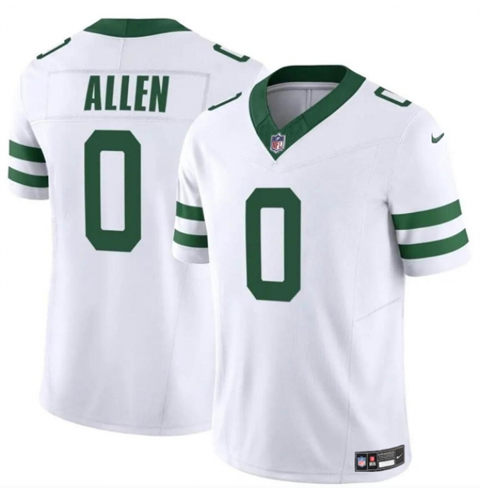 Men's New York Jets #0 Braelon Allen White 2024 F.U.S.E. Vapor Limited Stitched Jersey