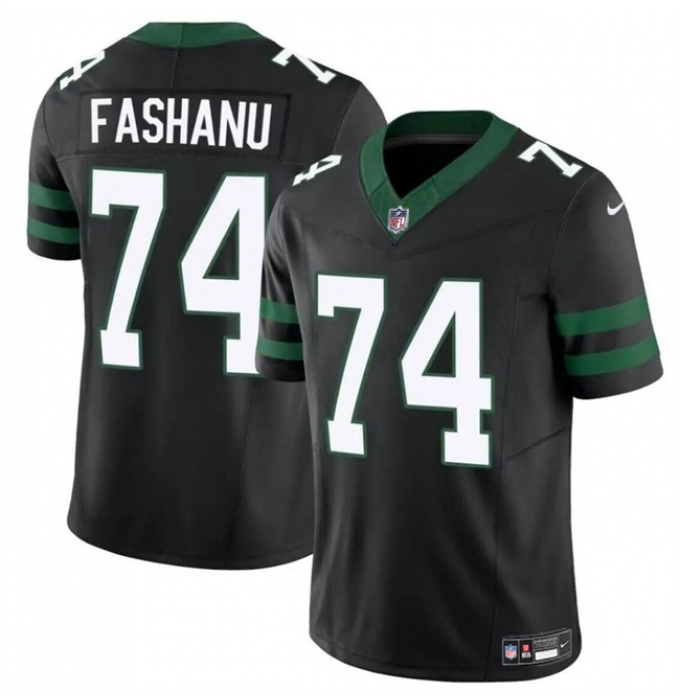 Men's New York Jets #74 Olu Fashanu Black 2024 F.U.S.E Vapor Untouchable Limited Stitched Jersey