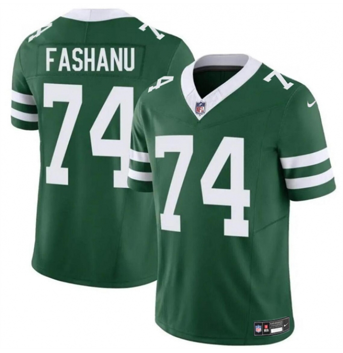 Men's New York Jets #74 Olu Fashanu Green 2024 F.U.S.E Throwback Limited Stitched Jersey