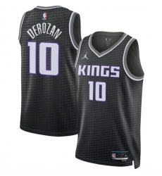 Men's Sacramento Kings #10 DeMar DeRozan Black Statement Edition Stitched Jersey