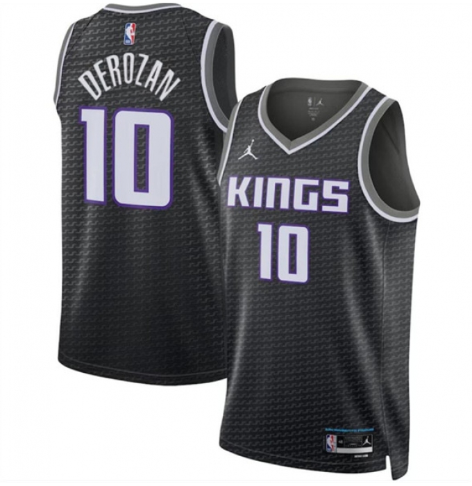 Men's Sacramento Kings #10 DeMar DeRozan Black Statement Edition Stitched Jersey