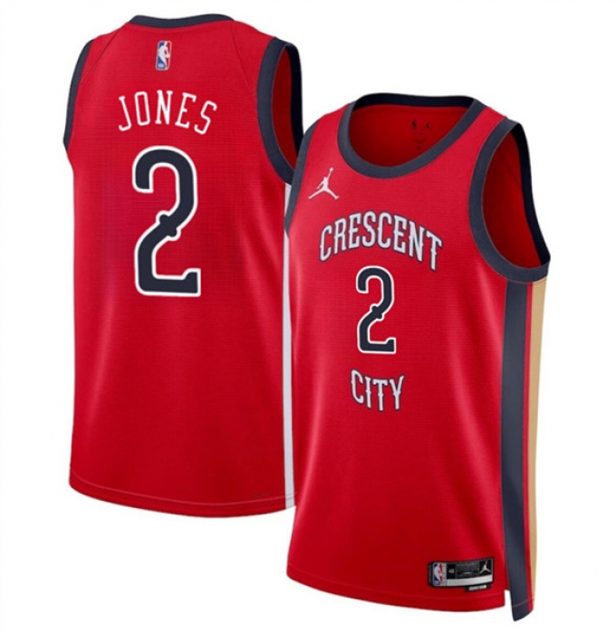 Men's New Orleans Pelicans #2 Herb Jones Red 2024 Statement Edition Stitched Basketball Jersey