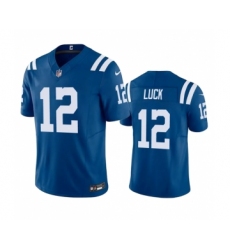 Men's Indianapolis Colts #12 Andrew Luck Blue 2023 F.U.S.E Vapor Untouchable Stitched Football Jersey