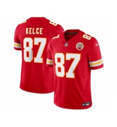 Men's Kansas City Chiefs #87 Travis Kelce Red 2023 F.U.S.E. Vapor Untouchable Limited Stitched Jersey