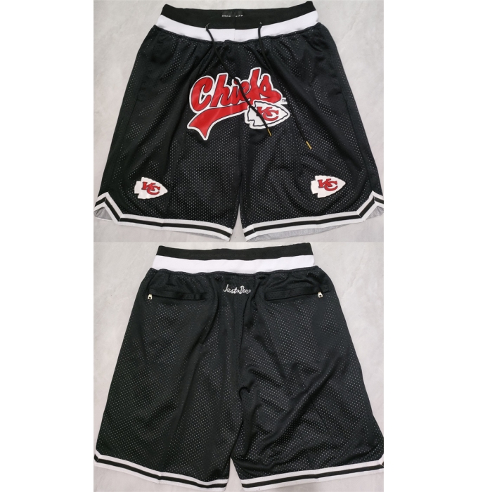 Men's Kansas City Chiefs Black Shorts (Run Small)